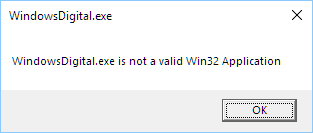 bgcalculator.exe is not a valid Win32 application
Corrupt download or incomplete installation of BGCalculator software