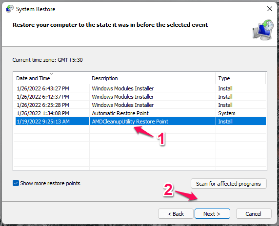 Click on System Restore.
Follow the prompts to select a restore point (choose a point before the browser_broker.exe errors started occurring).
