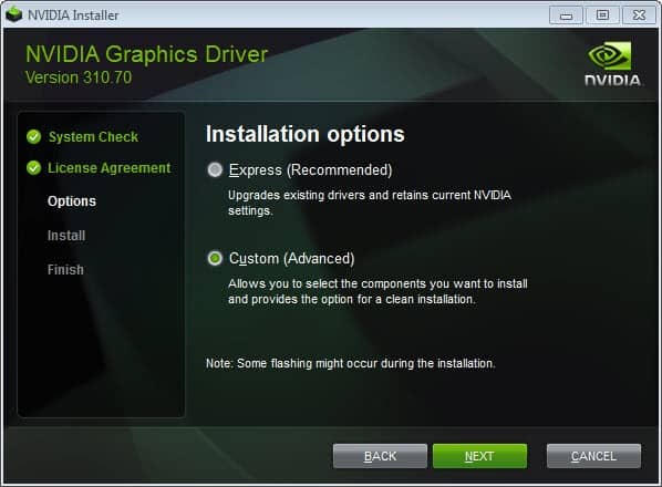 Download the latest graphics drivers for your operating system.
Locate the downloaded driver file and double-click on it to initiate the installation process.