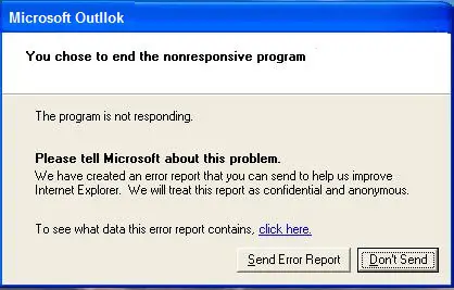End the non-responsive program
Fix any error messages