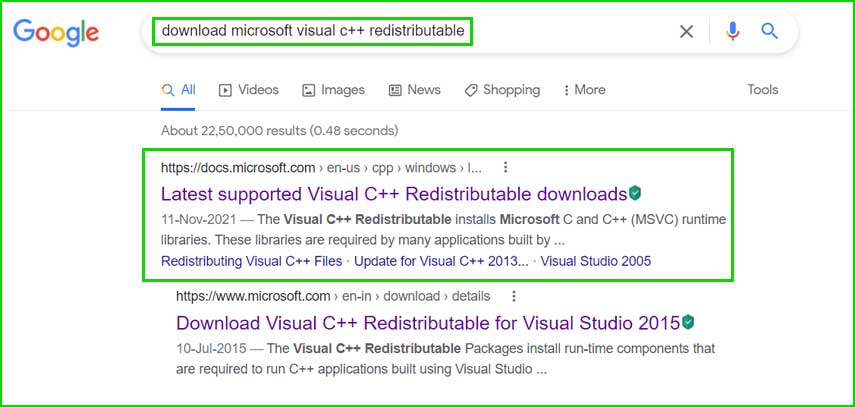 Repair or reinstall any Microsoft Visual C++ Redistributable packages that are associated with the game.
Update your operating system to the latest version.