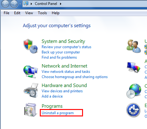 Select it and click on "Uninstall"
Follow the on-screen instructions to uninstall the program